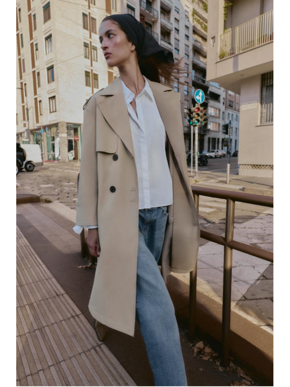 Zara Windproof Water Repellent Long Belted Trench Coat Size XS